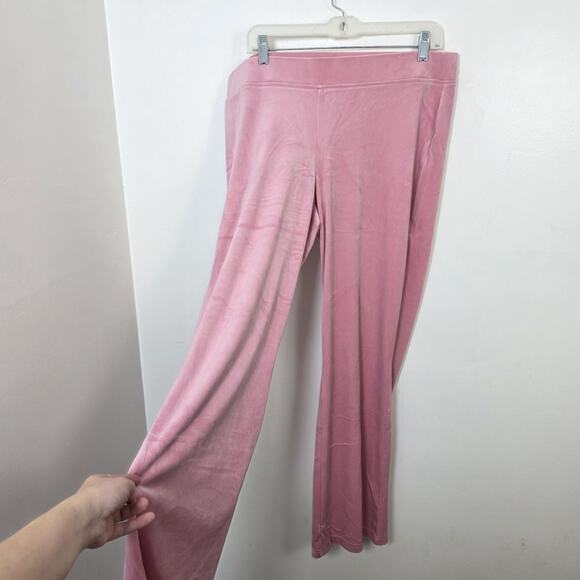 NEW Juicy Couture Pink OG Big Bling Y2K Girly Lounge Velour Track Pants Size XL - Picture 4 of 9